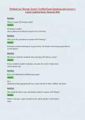 Medical Gas Therapy Exam &vert; Verified Exam Questions and Answers &vert; Latest Updated Study Material 2026