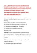 GBA 3 &sol; RPA 1 PRACTICE EXAM 200 COMPREHENSIVE  &NewLine;QUESTIONS WITH ANSWERS & RATIONALES &mdash; COMPLETE &NewLine;COVERAGE OF ERISA&comma; RETIREMENT PLANS&comma; &NewLine;HEALTH BENEFITS&comma; FIDUCIARY DUTIES&comma; COMPLIANCE&comma; &NewLine;AND REGULATORY REQUIREMENTS &NewLine;