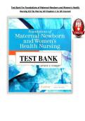 Test Bank For Foundations of Maternal-Newborn and Women's Health &NewLine;Nursing 8&sol;E By Murray All Chapters 1 to 28 Covered &NewLine;