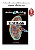 Test Bank For Exploring Anatomy & Physiology in the Laboratory &NewLine;4&sol;E &NewLine;Erin Amerman&period; All units 1 to 29 Covered