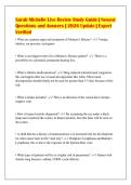 Sarah Michelle Live Review Study Guide &vert; Newest&NewLine;Questions and Answers &vert; 2026 Update &vert; Expert&NewLine;Verified