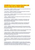 COLIBRI Real Estate &vert; Updated Questions and&NewLine;Answers &vert; Most Recent 2026 Edition