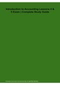 Introduction to Accounting Lessons 4 & 5 Exam Complete Study Guide PDF 2026&sol;2027