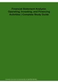 Financial Statement Analysis Operating&comma; Investing&comma; and Financing Activities Complete Study Guide PDF 2026&sol;2027