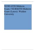 NURS 6550 Midterm &NewLine;Exam &sol; NURS6550 Midterm &NewLine;Exam &lpar;Latest&rpar;&colon; Walden &NewLine;University &NewLine;