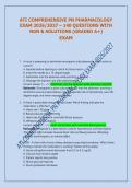 VERIFIED ATI COMPREHENSIVE PN PHARMACOLOGY EXAM 2026&sol;2027 &ndash; 140 QUESTIONS WITH NGN & SOLUTIONS
