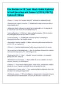 Fire Instructor II Exam Study Guide Updated&NewLine;Actual Question and Answer &lpar;2026&sol;2027&rpar; &vert;&NewLine;Updated Edition