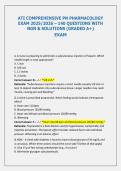 ATI COMPREHENSIVE PN PHARMACOLOGYEXAM 2025&sol;2026 &ndash; 140 QUESTIONS WITH NGN & SOLUTIONS &lpar;GRADED A&plus;&rpar;EXAM