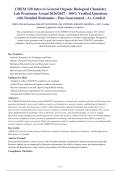 CHEM 120 Intro to General Organic Biological Chemistry&NewLine;Lab Practicum Actual 2026&sol;2027 - 100&percnt; Verified Questions&NewLine;with Detailed Rationales - Pass Guaranteed - A&plus; Graded