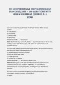 ATI COMPREHENSIVE PN PHARMACOLOGY&NewLine;EXAM 2025&sol;2026 &ndash; 140 QUESTIONS WITH &NewLine;NGN & SOLUTIONS &lpar;GRADED A&plus;&rpar;&NewLine;EXAM