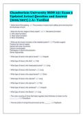 Chamberlain University BIOS 251 Exam 3&NewLine;Updated Actual Question and Answer&NewLine;&lpar;2026&sol;2027&rpar; &vert; A&plus; Verified