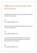 N588 Quizzes 1-4 Exam Questions With Correct Answers