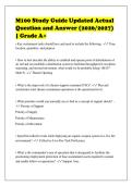 M100 Study Guide Updated Actual&NewLine;Question and Answer &lpar;2026&sol;2027&rpar;&NewLine;&vert; Grade A&plus;