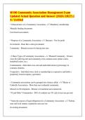 M100 Community Association Management Exam&NewLine;Updated Actual Question and Answer &lpar;2026&sol;2027&rpar; &vert;&NewLine;A&plus; Verified