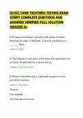 U3 ICC TANK TIGHTNESS TESTING EXAM&NewLine;SCRIPT COMPLETE QUESTIONS AND&NewLine;ANSWERS VERIFIED FULL SOLUTION&NewLine;GRADED A&plus;