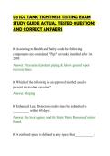 U3 ICC TANK TIGHTNESS TESTING EXAM&NewLine;STUDY GUIDE ACTUAL TESTED QUESTIONS&NewLine;AND CORRECT ANSWERS
