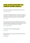 UA BSC 108 EVALUATION BANK 2026&NewLine;COMPLETE ANSWERS GRADED A&plus;