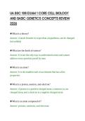 UA BSC 108 EXAM 1 CORE CELL BIOLOGY&NewLine;AND BASIC GENETICS CONCEPTS REVIEW&NewLine;2026
