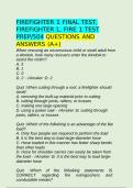 Firefighter I Final Test Questions and Answers Study Guide