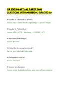 UA BSC 108 ACTUAL PAPER 2026&NewLine;QUESTIONS WITH SOLUTIONS GRADED A&plus;