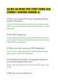 UA BSC 108 EXAM TWO STUDY GUIDE 2026&NewLine;CORRECT ANSWERS GRADED A&plus;