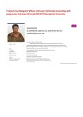 I human Case Margaret Wilson A 60 years old female presenting with Progressive shortness of breath NR 667 Chamberlain University