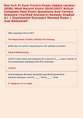 New York PI Exam Practice Exam &lpar;latest version &NewLine;2026&rpar; Most Recent Exam 2026&vert;2027 Actual &NewLine;Complete Real Exam Questions And Correct &NewLine;Answers &lpar;Verified Answers&rpar; Already Graded &NewLine;A&plus; &vert; Guaranteed Success&excl;&excl; Newest Exam &vert; &NewLine;Just Released&excl;&excl;  