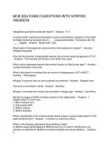MCB 2004 EXAM 2 QUESTIONS WITH VERIFIED ANSWERS