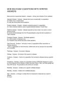MCB 2004 EXAM 3 QUESTIONS WITH VERIFIED ANSWERS