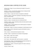MCB 2004 EXAM 4 VERIFIED STUDY GUIDE