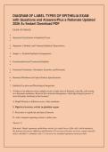 DIAGRAM OF LABEL TYPES OF EPITHELIA EXAM &NewLine;with Questions and Answers&sol;Plus a Rationale Updated &NewLine;2026 A&plus;&sol;Instant Download PDF 