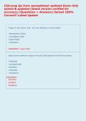 CSA prep Qs from spreadsheet updated Exam fully &NewLine;solved & updated &lpar;latest version verified for &NewLine;accuracy&rpar; &lpar;Questions &plus; Answers&rpar; Solved 100&percnt; &NewLine;Correct&excl;&excl; Latest Update  &NewLine;  