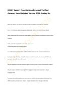 RPSGT Exam 1 Questions And Correct Verified &NewLine;Answers New Updated Version 2026 Graded A&plus;