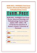 NURS8022 Final Exam Review&colon; Advanced Physiology and Pathophysiology Course