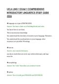 UCLA LING 1 EXAM 1 COMPREHENSIVE&NewLine;INTRODUCTORY LINGUISTICS STUDY GUIDE&NewLine;2026