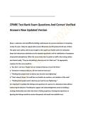 CPNRE Test Bank Exam Questions And Correct Verified Answers New Updated Version