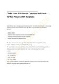 CPNRE Exam 2026 Version Questions And Correct Verified Answers With Rationales
