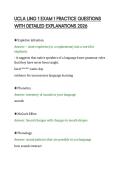 UCLA LING 1 EXAM 1 PRACTICE QUESTIONS&NewLine;WITH DETAILED EXPLANATIONS 2026