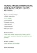 UCLA LING 1 FINAL EXAM CORE PHONOLOGY&comma;&NewLine;MORPHOLOGY&comma; AND SYNTAX CONCEPTS&NewLine;REVIEW 2026