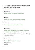 UCLA LING 1 FINAL EXAM MOCK TEST WITH&NewLine;ANSWER RATIONALES 2026
