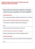 California State Contractors License Law and &NewLine;Business Test Study Guide  