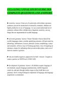 UCLA LING 1 FINAL STUDY GUIDE 2026&NewLine;COMPLETE QUESTIONS AND ANSWERS&period;