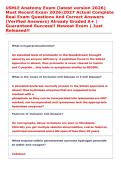 USMLE Anatomy Exam &lpar;latest version 2026&rpar; &NewLine;Most Recent Exam 2026&vert;2027 Actual Complete &NewLine;Real Exam Questions And Correct Answers &NewLine;&lpar;Verified Answers&rpar; Already Graded A&plus; &vert; &NewLine;Guaranteed Success&excl;&excl; Newest Exam &vert; Just &NewLine;Released&excl;&excl;