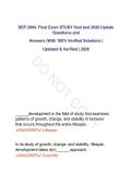DEP 2004 Lifespan Development - Comprehensive Final Exam Guide