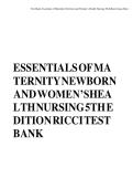 TEST BANK FOR Essentials of Maternity&comma; Newborn&comma; and Women's Health  5th edition by Susan Ricci ISBN&colon;978-1975112646 COMPLETE GUIDE 100 &percnt; VERIFIED A&plus; GRADE ASSURED &excl;&excl;&excl;&excl; LATEST UPDATE &excl;&excl;&excl;&excl; GUARANTEED SUCCESS &excl;&excl;&excl;&NewLine;