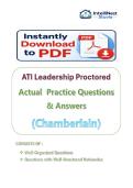 ATI Leadership Proctored Exam 2026 &vert; Study Habits&comma; Academic Success Guide&comma; Exam Review & Practice Questions &lpar;Chamberlain&rpar; 100&percnt; Guarantee Pass