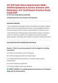 ICC ECP Soils Plans Module Exam 2026 &vert; Verified Questions & Correct Answers with Rationales &vert; ICC Certification Practice Study Guide PDF