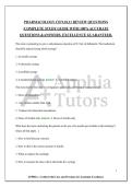 PHARMACOLOGY CH 9&comma;10&comma;11 REVIEW QUESTIONS&NewLine;&vert;COMPLETE STUDY GUIDE WITH 100&percnt; ACCURATE&NewLine;QUESTIONS &ANSWERS&period; EXCELLENCE GUARANTEED&period;
