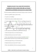 PHARMACOLOGY CH 6&comma;7&comma;8 REVIEW QUESTIONS&NewLine;&vert;COMPLETE STUDY GUIDE WITH 100&percnt; ACCURATE&NewLine;QUESTIONS &ANSWERS&period; EXCELLENCE GUARANTEED&period;