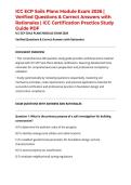 ICC ECP Soils Plans Module Exam 2026 &vert; Verified Questions & Correct Answers with Rationales &vert; ICC Certification Practice Study Guide PDF